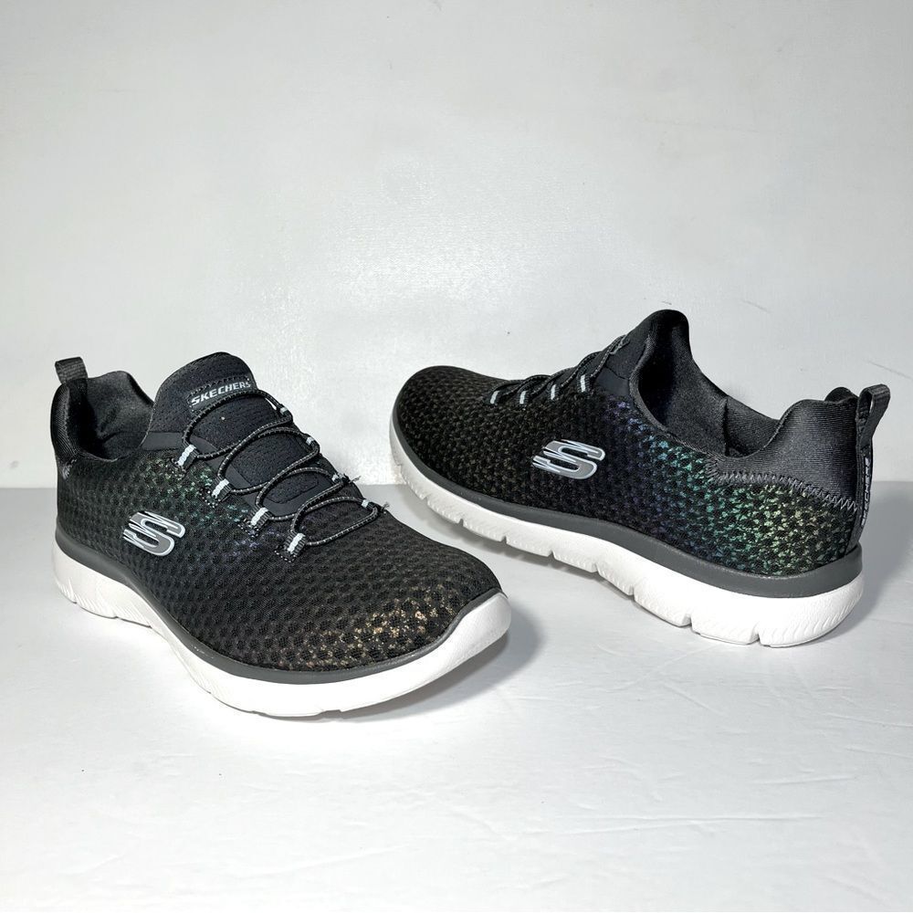 Skechers Summits Glowing Iris Washable Mesh Bungee Sneakers